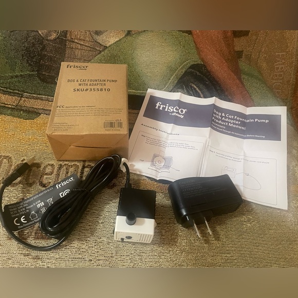 Frisco by CHEWY Replacement Pump for Dog & Cat Fountain w/ Adapter NEW P21654 - Picture 1 of 7